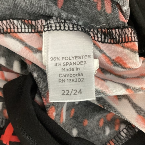 Avenue Abstract Print Tunic Top Keyhole Detail 22/24 - Picture 7 of 7